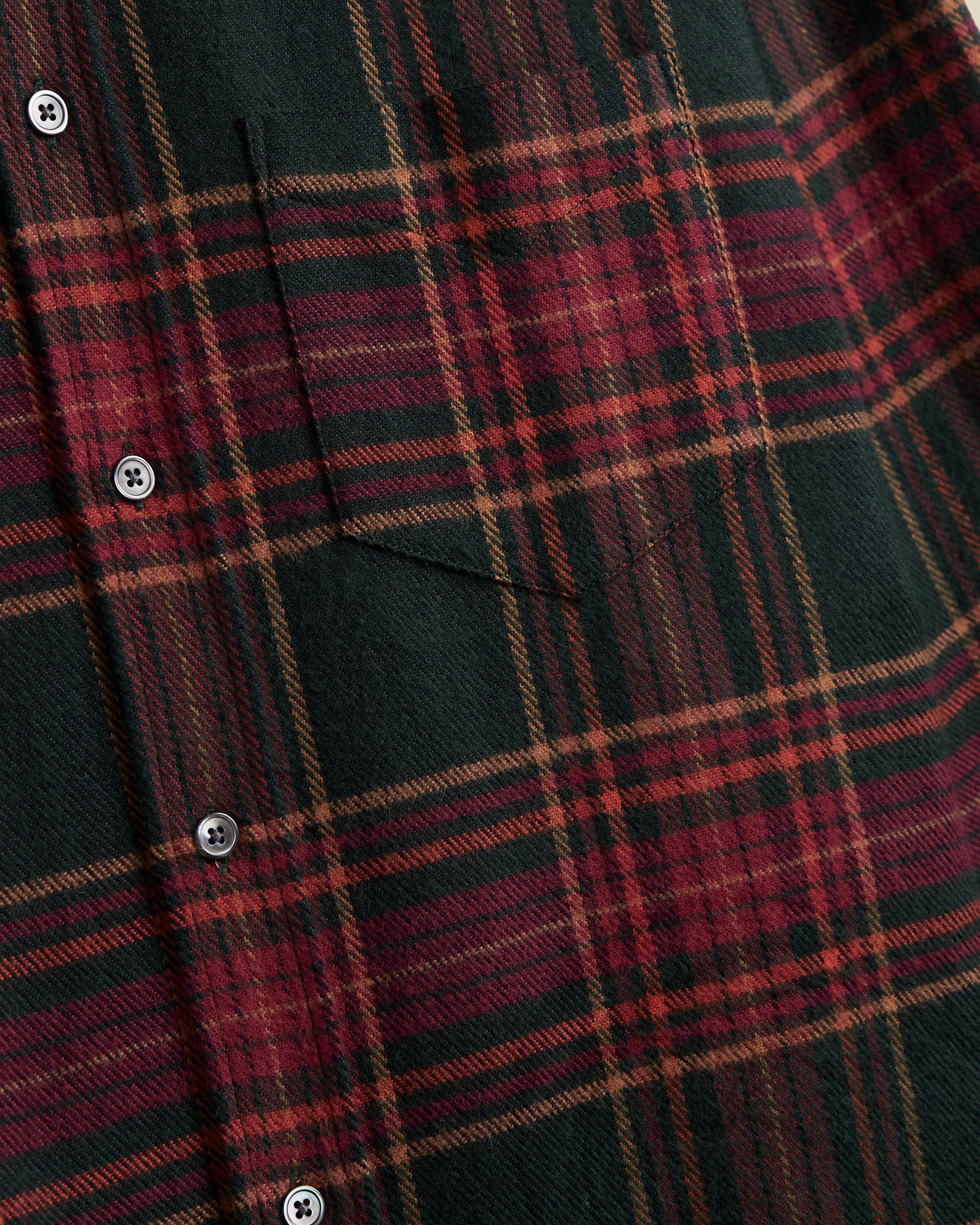 Portuguese Flannel Bravio Checkered Flannel Shirt Herren Hemd kariert rot